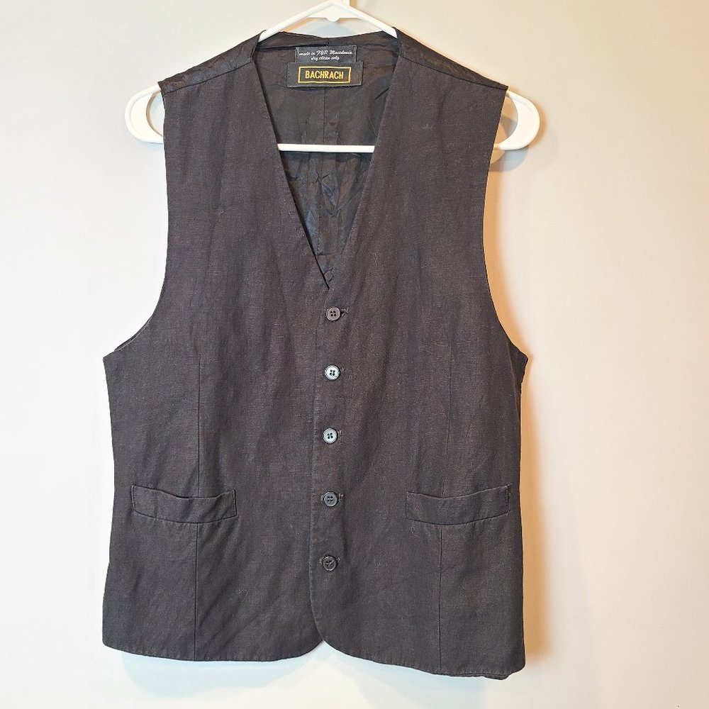 Bachrach Vest V Neck Button Down Mens 38 R